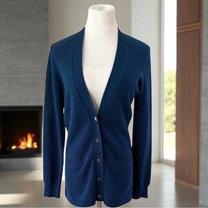 Mc Duff Essentials 100% Cashmere Boyfriend Button Down Cardigan